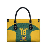Custom South Africa Soccer Leather Bag Bafana Bafana Spirit African Pattern - Wonder Print Shop