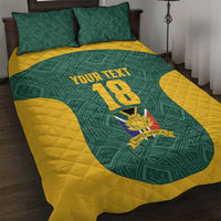 Custom South Africa Soccer Quilt Bed Set Bafana Bafana Spirit African Pattern - Wonder Print Shop