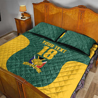 Custom South Africa Soccer Quilt Bed Set Bafana Bafana Spirit African Pattern - Wonder Print Shop