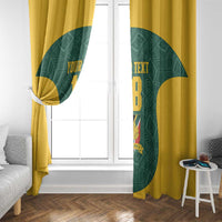 Custom South Africa Soccer Window Curtain Bafana Bafana Spirit African Pattern - Wonder Print Shop