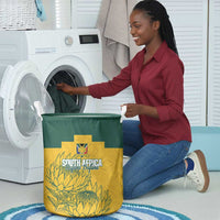 Custom South Africa Soccer Laundry Basket From Protea Roots We Rise - Wonder Print Shop