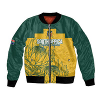 Custom South Africa Soccer Bomber Jacket From Protea Roots We Rise - Wonder Print Shop