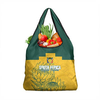 Custom South Africa Soccer Grocery Bag From Protea Roots We Rise - Wonder Print Shop