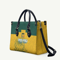 Custom South Africa Soccer Leather Bag From Protea Roots We Rise - Wonder Print Shop