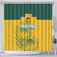 Custom South Africa Soccer Shower Curtain From Protea Roots We Rise - Wonder Print Shop