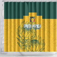 Custom South Africa Soccer Shower Curtain From Protea Roots We Rise - Wonder Print Shop