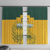 Custom South Africa Soccer Window Curtain From Protea Roots We Rise - Wonder Print Shop