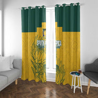 Custom South Africa Soccer Window Curtain From Protea Roots We Rise - Wonder Print Shop
