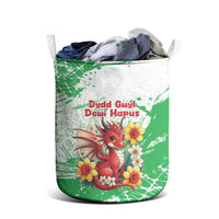 Wales Saint David’s Day Personalized Laundry Basket Funny Welsh Dragon Daffodil - Wonder Print Shop