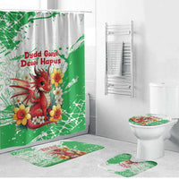 Wales Saint David’s Day Personalized Bathroom Set Funny Welsh Dragon Daffodil - Wonder Print Shop