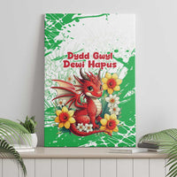 Wales Saint David’s Day Personalized Canvas Wall Art Funny Welsh Dragon Daffodil - Wonder Print Shop