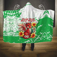 Wales Saint David’s Day Personalized Hooded Blanket Funny Welsh Dragon Daffodil - Wonder Print Shop