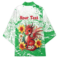 Wales Saint David’s Day Personalized Kimono Funny Welsh Dragon Daffodil - Wonder Print Shop