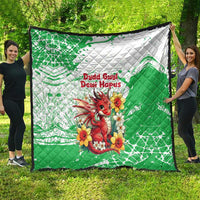 Wales Saint David’s Day Personalized Quilt Funny Welsh Dragon Daffodil - Wonder Print Shop