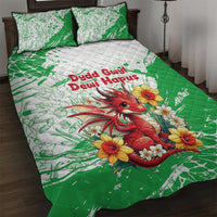 Wales Saint David’s Day Personalized Quilt Bed Set Funny Welsh Dragon Daffodil - Wonder Print Shop