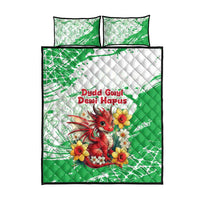 Wales Saint David’s Day Personalized Quilt Bed Set Funny Welsh Dragon Daffodil - Wonder Print Shop