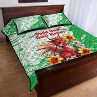 Wales Saint David’s Day Personalized Quilt Bed Set Funny Welsh Dragon Daffodil - Wonder Print Shop
