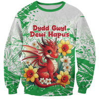 Wales Saint David’s Day Personalized Sweatshirt Funny Welsh Dragon Daffodil - Wonder Print Shop