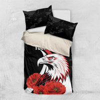Personalized Poland Eagle Bedding Set Rzeczpospolita Polska Poppy Flower