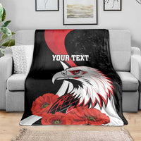 Personalized Poland Eagle Blanket Rzeczpospolita Polska Poppy Flower