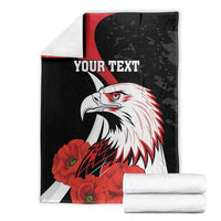 Personalized Poland Eagle Blanket Rzeczpospolita Polska Poppy Flower