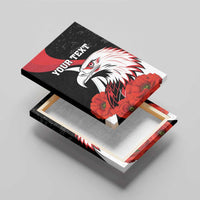 Personalized Poland Eagle Canvas Wall Art Rzeczpospolita Polska Poppy Flower
