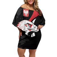 Personalized Poland Eagle Family Matching Off Shoulder Short Dress and Hawaiian Shirt Rzeczpospolita Polska Poppy Flower