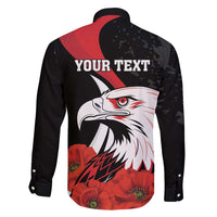 Personalized Poland Eagle Family Matching Short Sleeve Bodycon Dress and Hawaiian Shirt Rzeczpospolita Polska Poppy Flower