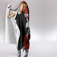 Personalized Poland Eagle Hooded Blanket Rzeczpospolita Polska Poppy Flower