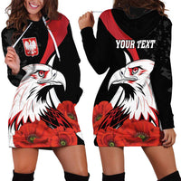 Personalized Poland Eagle Hoodie Dress Rzeczpospolita Polska Poppy Flower