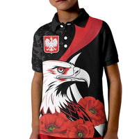 Personalized Poland Eagle Kid Polo Shirt Rzeczpospolita Polska Poppy Flower