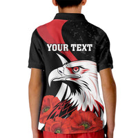 Personalized Poland Eagle Kid Polo Shirt Rzeczpospolita Polska Poppy Flower
