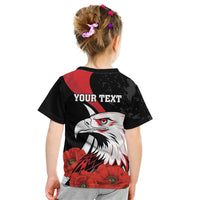 Personalized Poland Eagle Kid T Shirt Rzeczpospolita Polska Poppy Flower