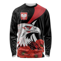Personalized Poland Eagle Long Sleeve Shirt Rzeczpospolita Polska Poppy Flower