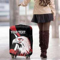 Personalized Poland Eagle Luggage Cover Rzeczpospolita Polska Poppy Flower