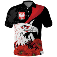 Personalized Poland Eagle Polo Shirt Rzeczpospolita Polska Poppy Flower