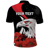 Personalized Poland Eagle Polo Shirt Rzeczpospolita Polska Poppy Flower