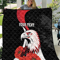 Personalized Poland Eagle Quilt Rzeczpospolita Polska Poppy Flower