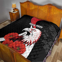 Personalized Poland Eagle Quilt Rzeczpospolita Polska Poppy Flower