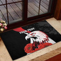 Personalized Poland Eagle Rubber Doormat Rzeczpospolita Polska Poppy Flower