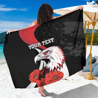 Personalized Poland Eagle Sarong Rzeczpospolita Polska Poppy Flower