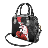 Personalized Poland Eagle Shoulder Handbag Rzeczpospolita Polska Poppy Flower
