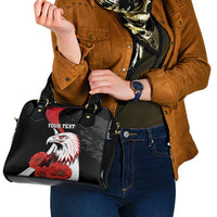 Personalized Poland Eagle Shoulder Handbag Rzeczpospolita Polska Poppy Flower
