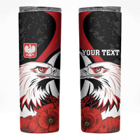 Personalized Poland Eagle Skinny Tumbler Rzeczpospolita Polska Poppy Flower