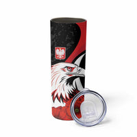 Personalized Poland Eagle Skinny Tumbler Rzeczpospolita Polska Poppy Flower