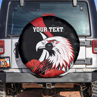 Personalized Poland Eagle Spare Tire Cover Rzeczpospolita Polska Poppy Flower