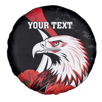 Personalized Poland Eagle Spare Tire Cover Rzeczpospolita Polska Poppy Flower