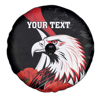 Personalized Poland Eagle Spare Tire Cover Rzeczpospolita Polska Poppy Flower