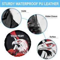 Personalized Poland Eagle Spare Tire Cover Rzeczpospolita Polska Poppy Flower