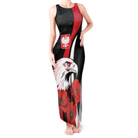 Personalized Poland Eagle Tank Maxi Dress Rzeczpospolita Polska Poppy Flower
